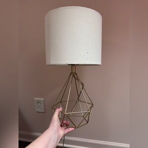 Gold Wireframe Table Lamp (with damage as pictured)